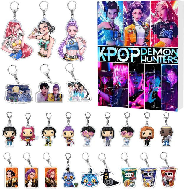 Wucifang Jewelry HUNTR/X K-Pop Dämonenjäger Überraschungsbox, Schlüsselanhänger, Schwarz - Bild 1