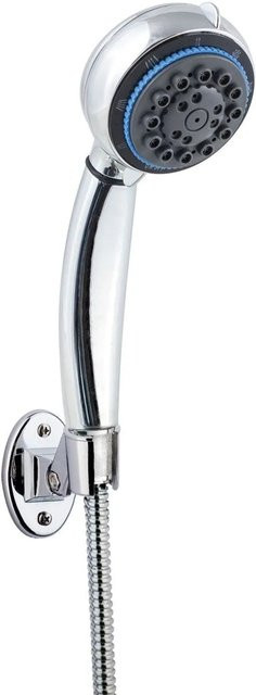 Euroshowers Duschset Atlantic Chrom in Silber mit Handbrause und 150 cm Schlauch - Bild 1