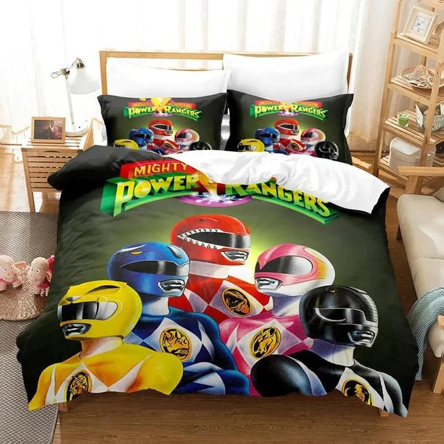 Mighty Morphin Bettwäscheset mit 3D-Anime-Print von Binchi Fitness, Mehrfarbig, Breite: 140 cm, Höhe: 210 cm - Bild 1