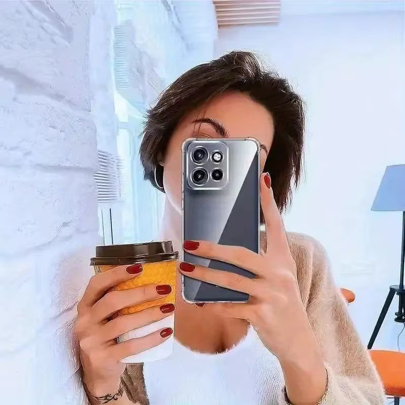 Stoßfeste Silikon-Handyhülle für Motorola Edge 60 Fusion 50 Pro 40 Neo Moto G55 G75 G85 G84 G54 5G in Transparent - Bild 5