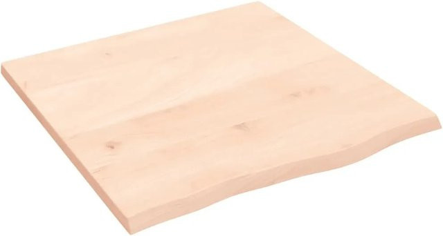 vidaXL Tischplatte aus Massivholz Eiche in Natursteinoptik, B/T/H: 60 x 60 x 2 cm - Bild 1