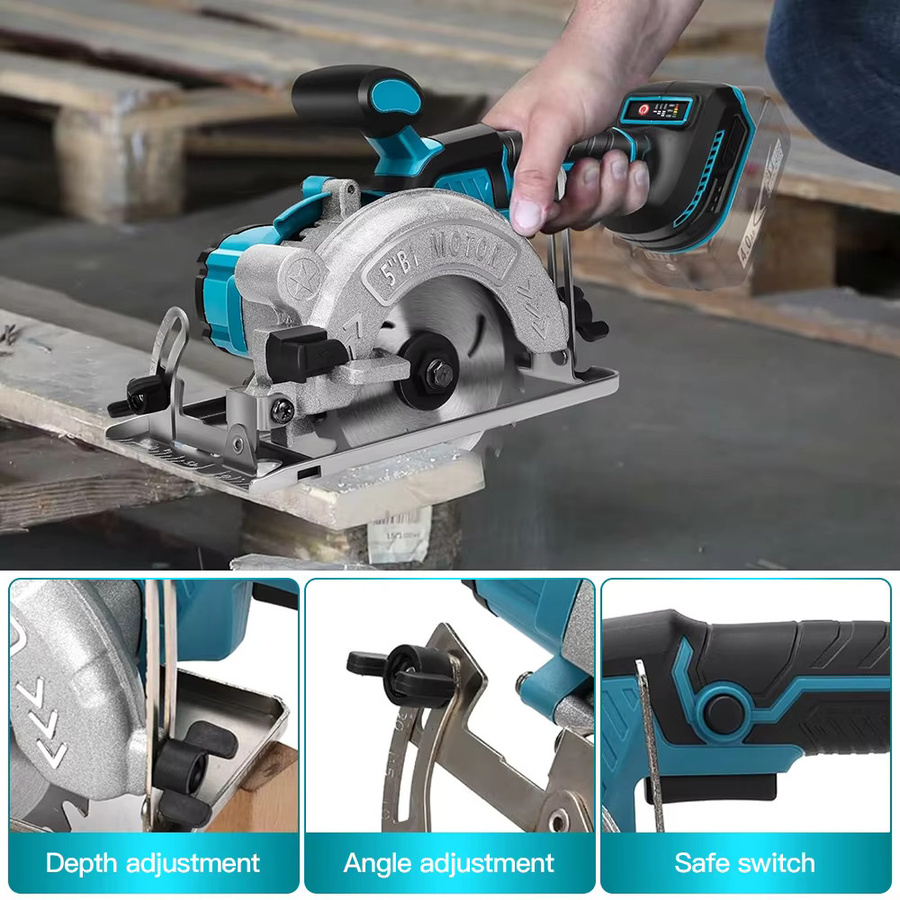 Makita Akku-Kreissäge 125 mm, bürstenlos, blau, kompatibel mit Makita 18V LXT Akkus - Bild 2