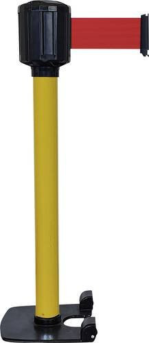 VISO Gurtabsperrpfosten RXLO1100JARE LO3 in Gelb, selbstständig stehend, Gurtlänge: 10 m, Durchmesser: 8 cm, Höhe: 111 cm - Bild 1