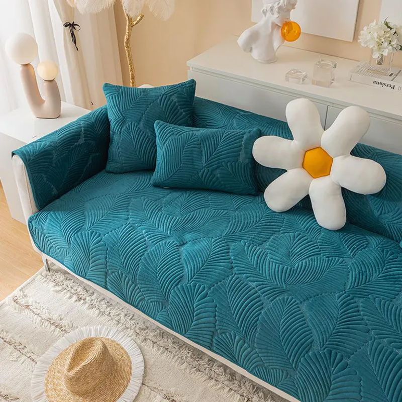 FebEr Jacquard-Sofabezug in Kaffeebraun, rutschfeste und waschbare Decke für dein Sofa, Breite: 90 cm, Tiefe: 70 cm - Bild 5