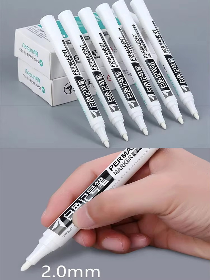 Kissbuty Permanent Marker Weiß Wasserfester Lackmarker für Reifen und Graffiti - Bild 7