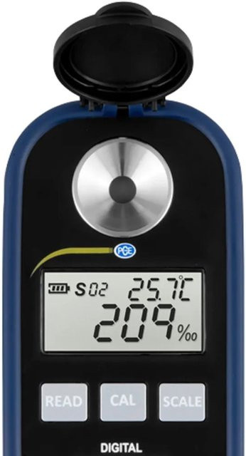PCE Instruments Digitales Salz Refraktometer PCE-DRS 1 in Schwarz und Blau - Bild 2