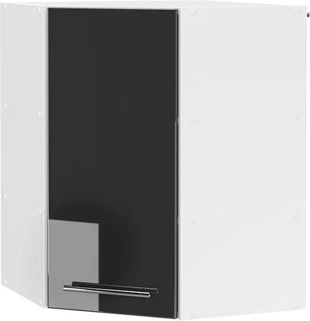 Vicco Eckhängeschrank Fame-Line Küchen-Eckschrank Anthrazit Hochglanz/Weiß B: 57 cm - Bild 1