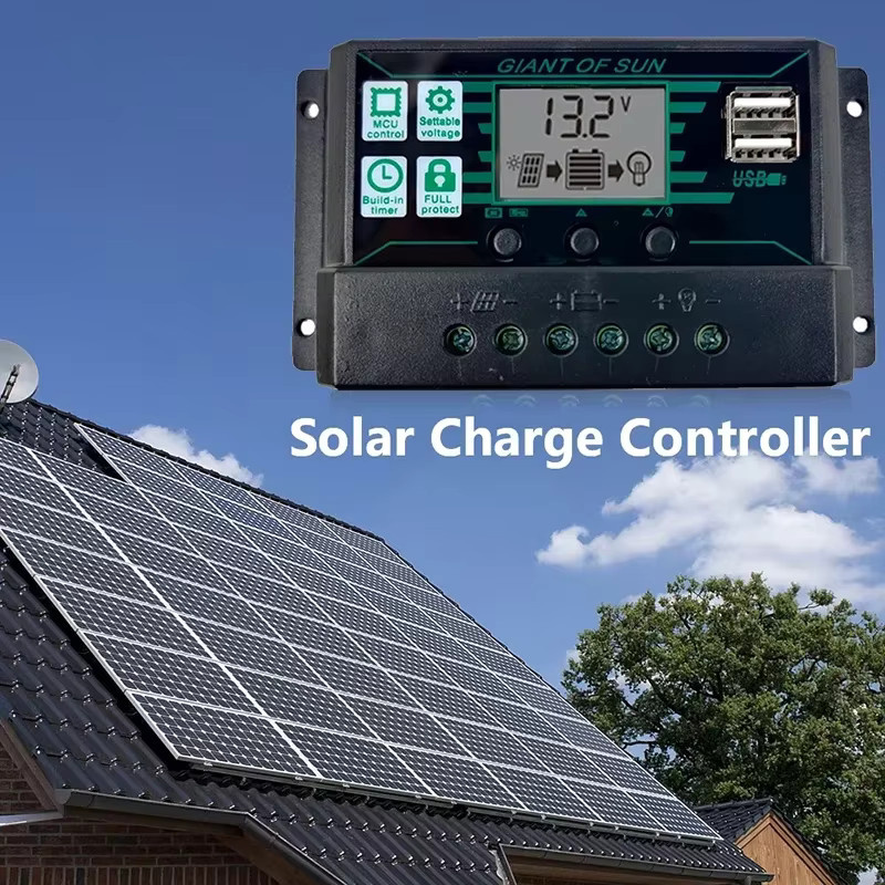 luxuglow MPPT PWM Solar-Laderegler für 12V 24V Solarpanels und LiFePO4 Lithium GEL Blei-Säure-Batterien in Schwarz - Bild 4