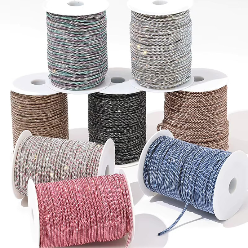 Glas Strass Seil, 4mm, 50 yards, Kristall Rohr Schnur - Bild 2