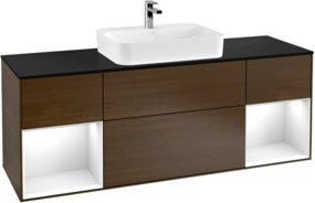 V&B Waschtischunterschrank Finion Wandbeleuchtung in Weiß lackiert, Breite: 160 cm - Bild 1