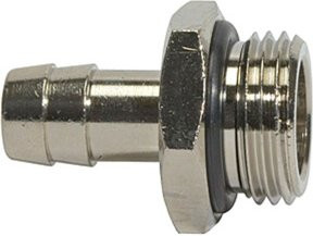 Riegler Einschraubschlauchtülle value line mit O-Ring aus Messing in Silber, G 1/8, LW 9 - Bild 1
