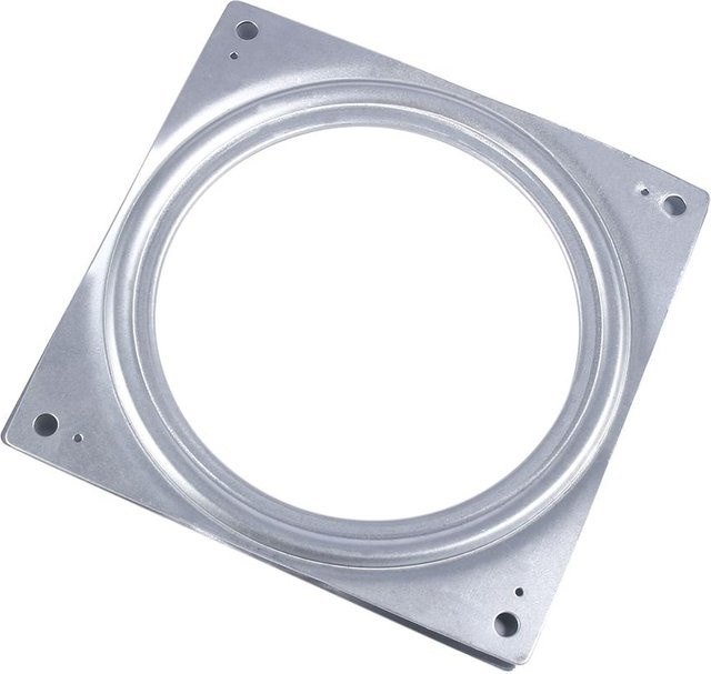 mfySpace Quadratische Drehplatte aus verzinktem Edelstahl in Silber, Durchmesser: 15,24 cm - Bild 1
