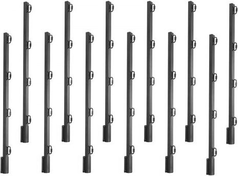 VEVOR Zaunerhöhung Stacheldrahtabweiser 12er-Pack aus Stahl, Stacheldrahtarm 815 x 75 x 45 mm für Flach- oder Oberflächenmontage - Bild 1