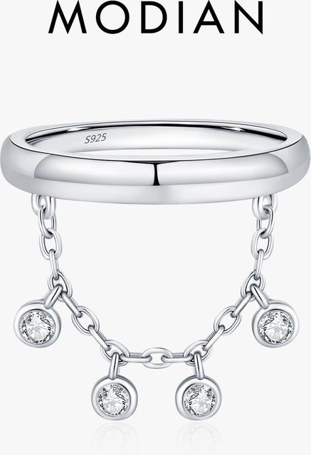 MODIAN Stapelringe 925 Silber, Zirkonia, Damen - Bild 1
