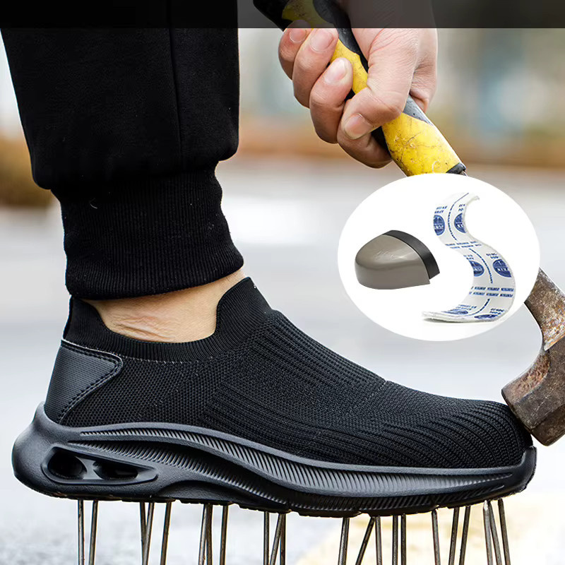 MJYTHF Atmungsaktive Arbeitssicherheitsschuhe für Herren mit leichter Stahlkappe und rutschfester Sohle - Bild 3