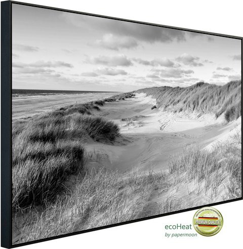 papermoon EcoHeat Infrarotheizung Strand in Schwarz und Weiss mit Matt-Effekt, App-Steuerung und Überhitzungsschutz - Bild 1