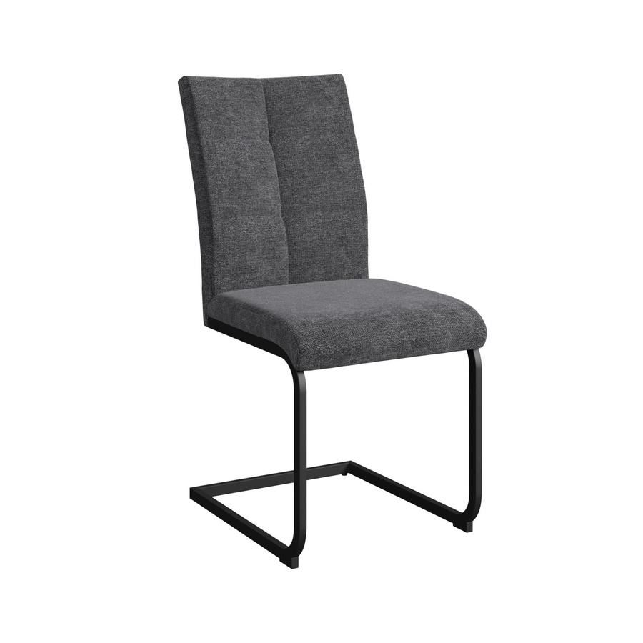 Bessagi Home Schwingstuhl Colien in Dunkelgrau, gepolsterter Webstoff mit Metallgestell, B/T/H: 62,0 x 49,5 x 94,0 cm - Bild 2