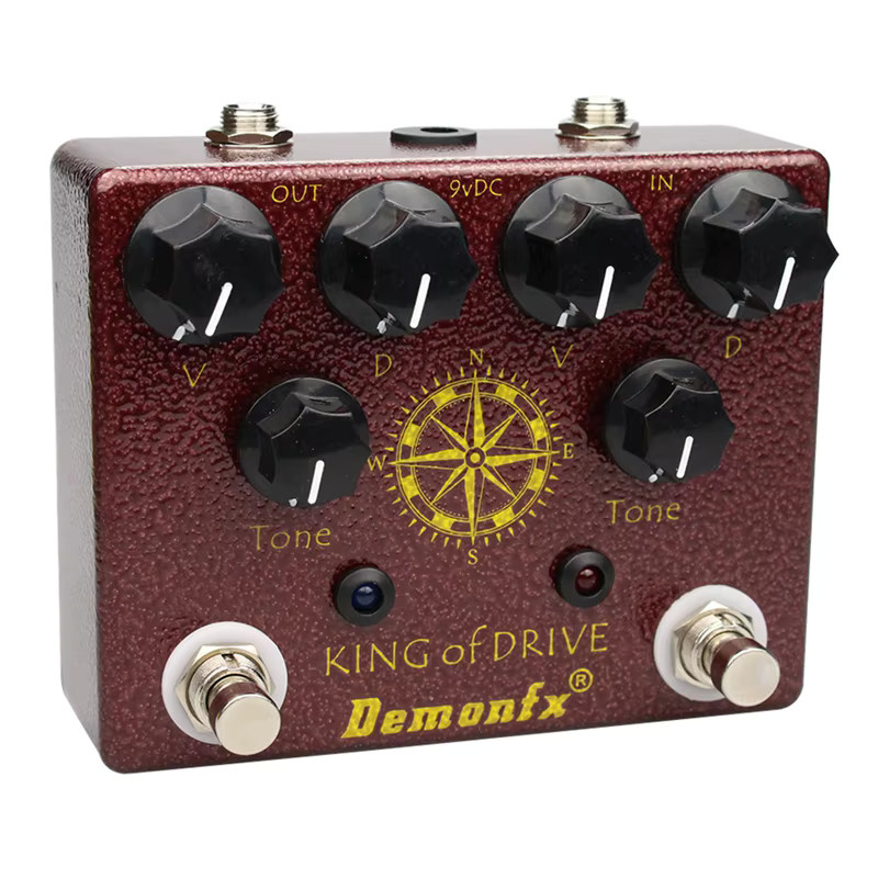 Demonfx King of Tone Overdrive Stompbox Analoges Gitarren Effektpedal in Blau - Bild 2