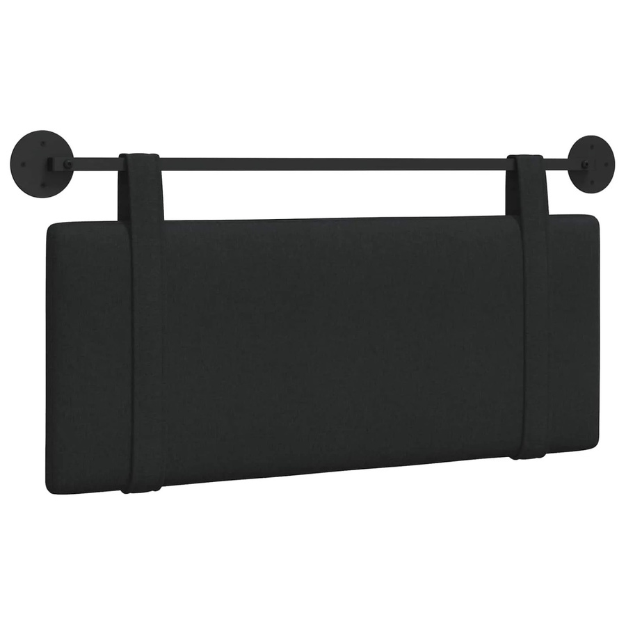 vidaXL Wandmontiertes Polsterpaneel in Schwarz, Stoff, B/H/T: 110 x 55 x 5 cm - Bild 2