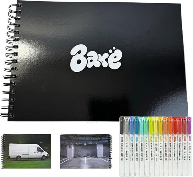 Graffiti-Skizzenbuch mit 180 Stadtlandschaften, Notizbuch aus dickem Recycling-Papier, Softcover, Schwarz - Bild 1