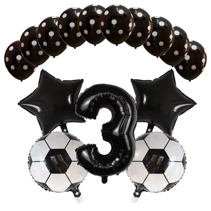 LQVYI Fußball Basketball Luftballons, 15-teiliges Set, Weltfußball Thema - Bild 2