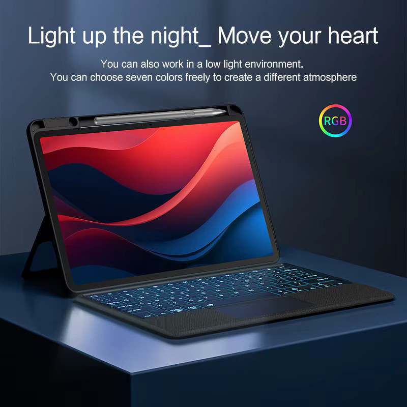 Lenovo Smart Tastatur mit Touchpad und Hintergrundbeleuchtung für Tab M11 11 Zoll TB-330FU und Xiaoxin Pad 2024 11 TB-331FC in Schwarz - Bild 4