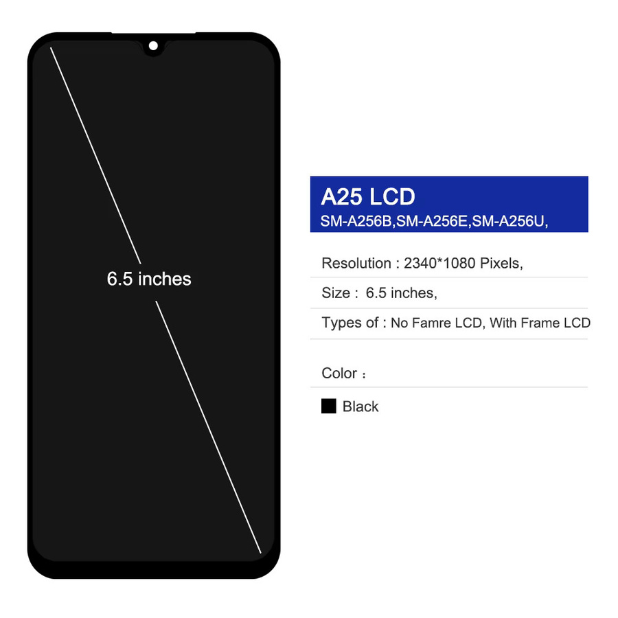 Samsung Galaxy A25 Ersatz TFT-Display mit Rahmen und digitalem Touchscreen in Schwarz - Bild 4
