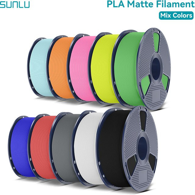 SUNLU PLA Mattes 3D-Filament Mehrfarbig 1,75mm 10kg - Bild 1