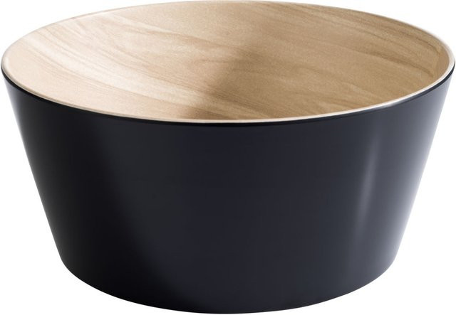 APS Schale FRIDA aus Melamin, rund, beige/schwarz, Volumen: 2200 ml, Durchmesser: 22 cm, Höhe: 10,5 cm - Bild 1