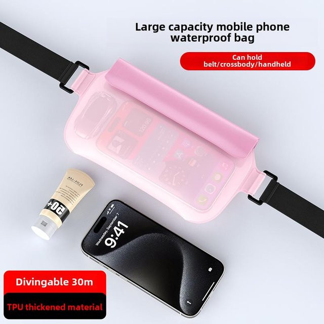 Wasserdichte Handytasche Love Home Garden mit IPX8 Schutz für iPhone, Samsung und Redmi in Rosa - Bild 1
