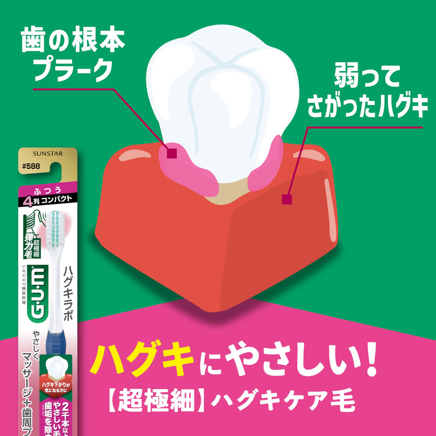 GUM Dental Zahnbürste Kompakt Fein, 6er-Pack, rosa - Bild 4