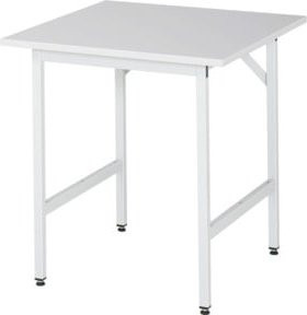 Rau ESD-Arbeitstisch Jerry höhenverstellbar, lichtgrau, B: 75 cm, T: 80 cm, H: 80-85 cm - Bild 1