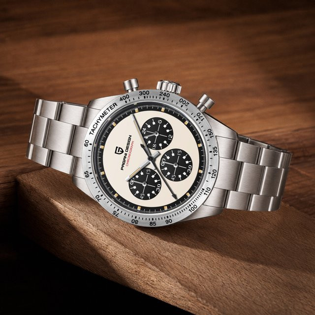PAGANI DESIGN Chronograph Armbanduhr, Quarz, Edelstahl, Saphirglas, Herren - Bild 1