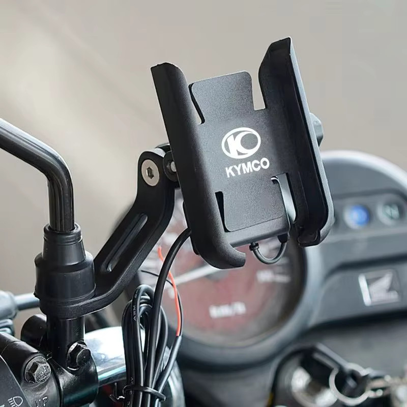 Drehbare Handyhalterung und GPS-Halterung für KYMCO Downtown Nikita GDink KXCT People S Racing S G150 Motorrad in Schwarz - Bild 2