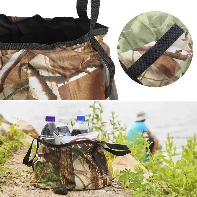 FTK Tragbarer faltbarer Eimer als wasserdichter Wasserbehälter für Camping und Angeln, Mehrfarbig - Bild 5