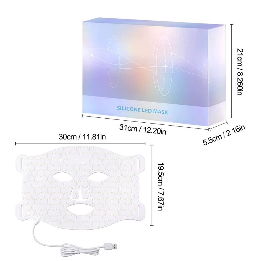 MEETCARE LED-Gesichtsmaske, Silikongel, Unisex - Bild 3