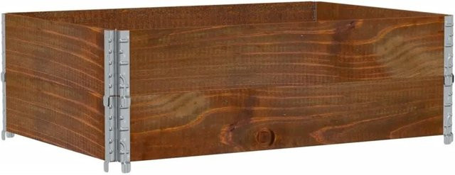 vidaXL Pflanzkasten aus Massivholz Kiefer in Dunkelbraun, B/T/H: 120 x 80 x 41 cm - Bild 1