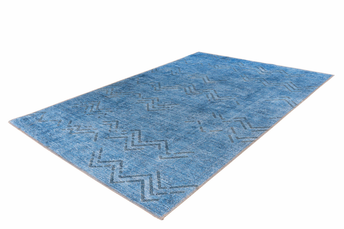 me gusta Kurzflorteppich Antique 325 Blau, B/L: 80 x 150 cm - Bild 1