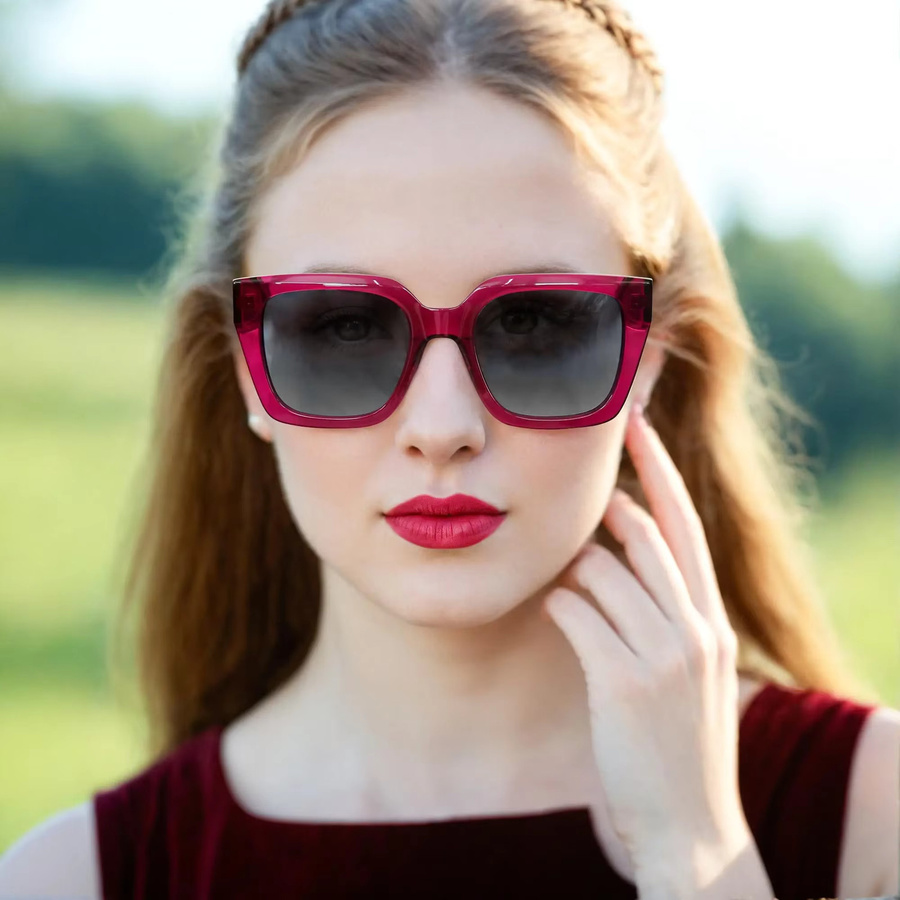 BLUEMOKY Sonnenbrille, Schmetterling, Vollrand, Acetat, Damen, polarisiert - Bild 4