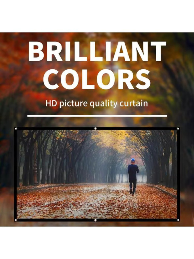 APWIKOGER Projektionsleinwand 16:9 HD Display Projektor Bildschirm in Weiß für Heimkino und Büro - Bild 7