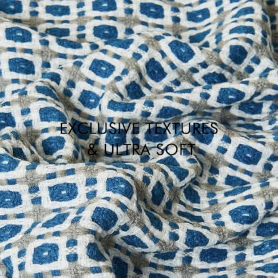 Inyahome Strickdecke im Vintage-Design mit Quasten, Blau oder Pink, B/B/H: 172 x 127 cm - Bild 4