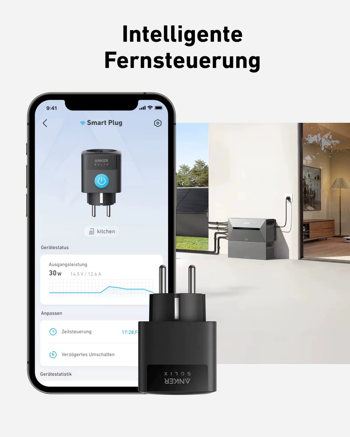 Anker SOLIX Smart Plug Gen 2 WLAN und Bluetooth Steckdose in Schwarz - Bild 3