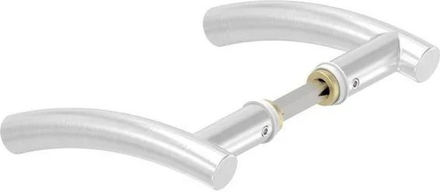 FeNau Türdrückerpaar aus Edelstahl in Silber matt inklusive 8 mm Drückerstift - Bild 1