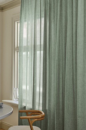 Jotex LAYER Multifunktionsgardine extra breit, transparent Grün, Höhe: 275 cm - Bild 1