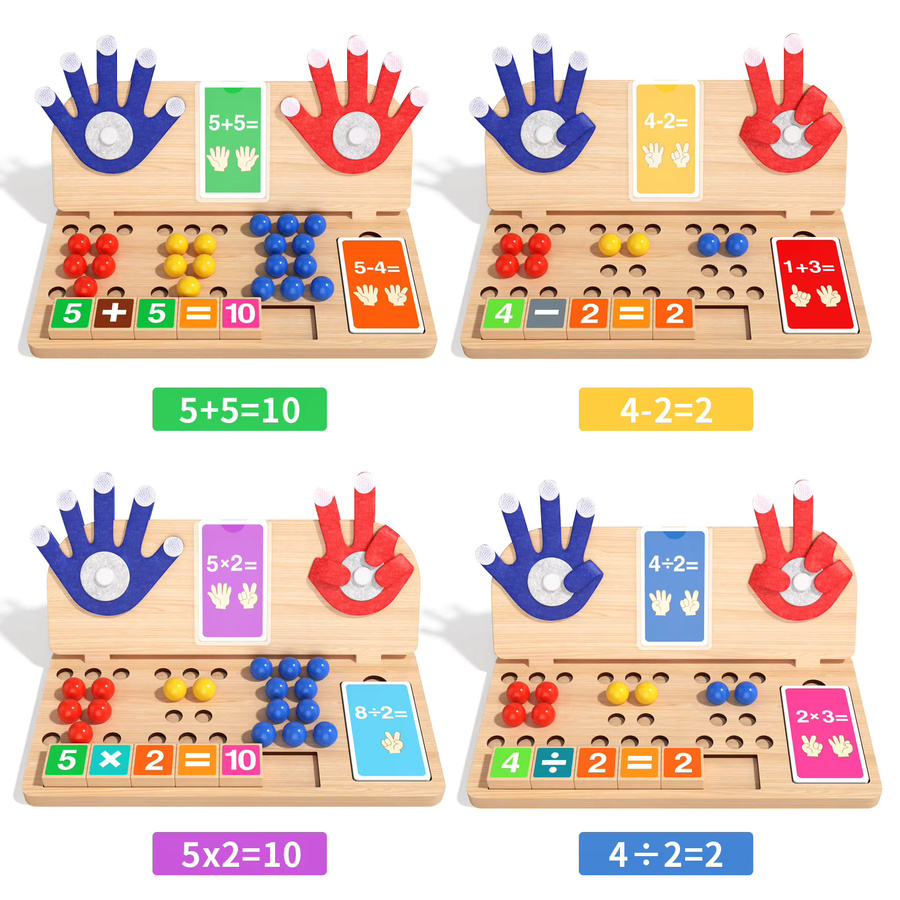 Dusan Wood Montessori-Perlen Mathematik-Lernspielzeug, Holz, Bunt / Mehrfarbig - Bild 2