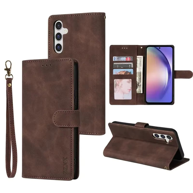 JGG Lederhülle Brieftasche mit Kartenfach und Magnetverschluss für Samsung Galaxy S25 Ultra S24 S23 Plus S22 S21 FE S20 FE Note 20 10 Lite 9 in Schwarz - Bild 7