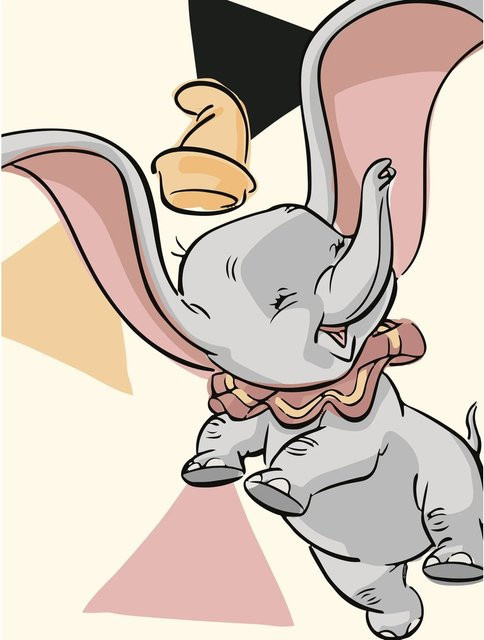 Komar Wandbild Dumbo Angles Kinderwelten, bunt, B/H: 30 x 40 cm - Bild 1
