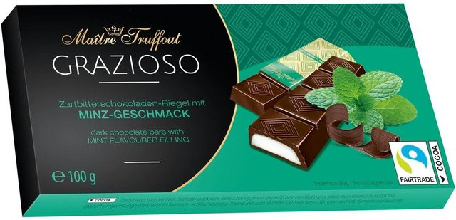 MaitreTruffout Grazioso Pralinen mit Minzfüllung 100 g - Bild 1