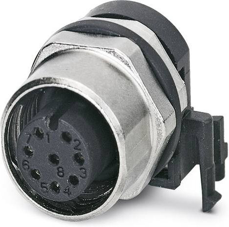 Phoenix Contact 1437025 Sensor-Aktor-Einbausteckverbinder M12 Buchse, 8-polig, silber, Schraubanschluss - Bild 1