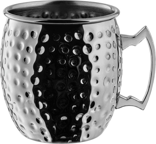 VEGA Moscow Mule Becher Glendale Hammerschlag Silber, 550 ml, Durchmesser: 8,8 cm, Höhe: 9,8 cm - Bild 1